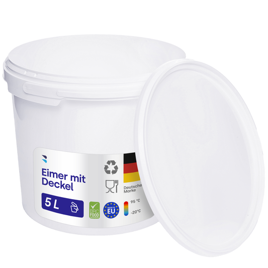 Eimer mit Deckel weiß